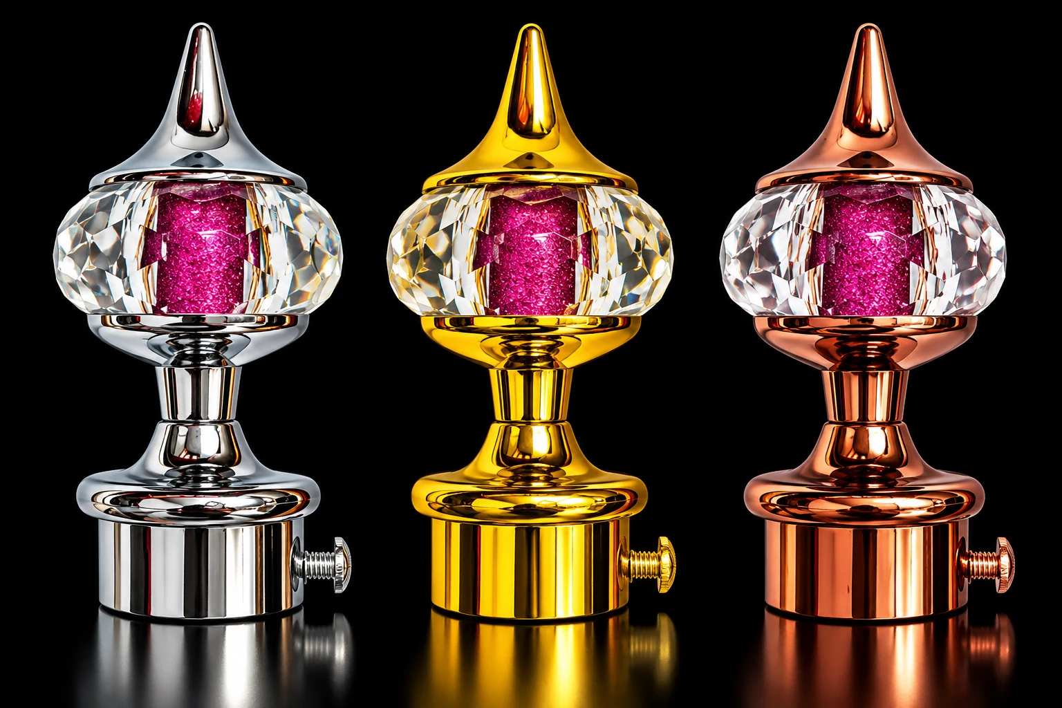 Rose Crystal Curtain Bracket